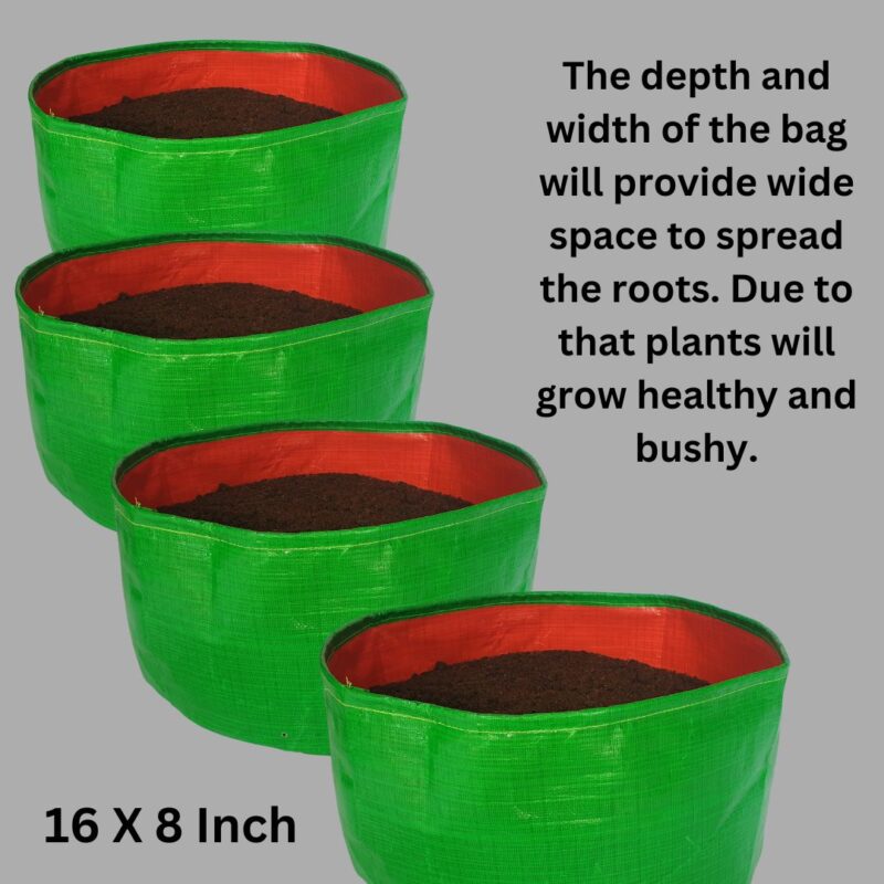 HDPE 16 X 8 Inches grow Bag - Pack of 4 Pieces - Image 3