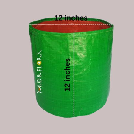 12 X 12 inches HDPE Round Grow bags ( Pack of 8 Pieces)